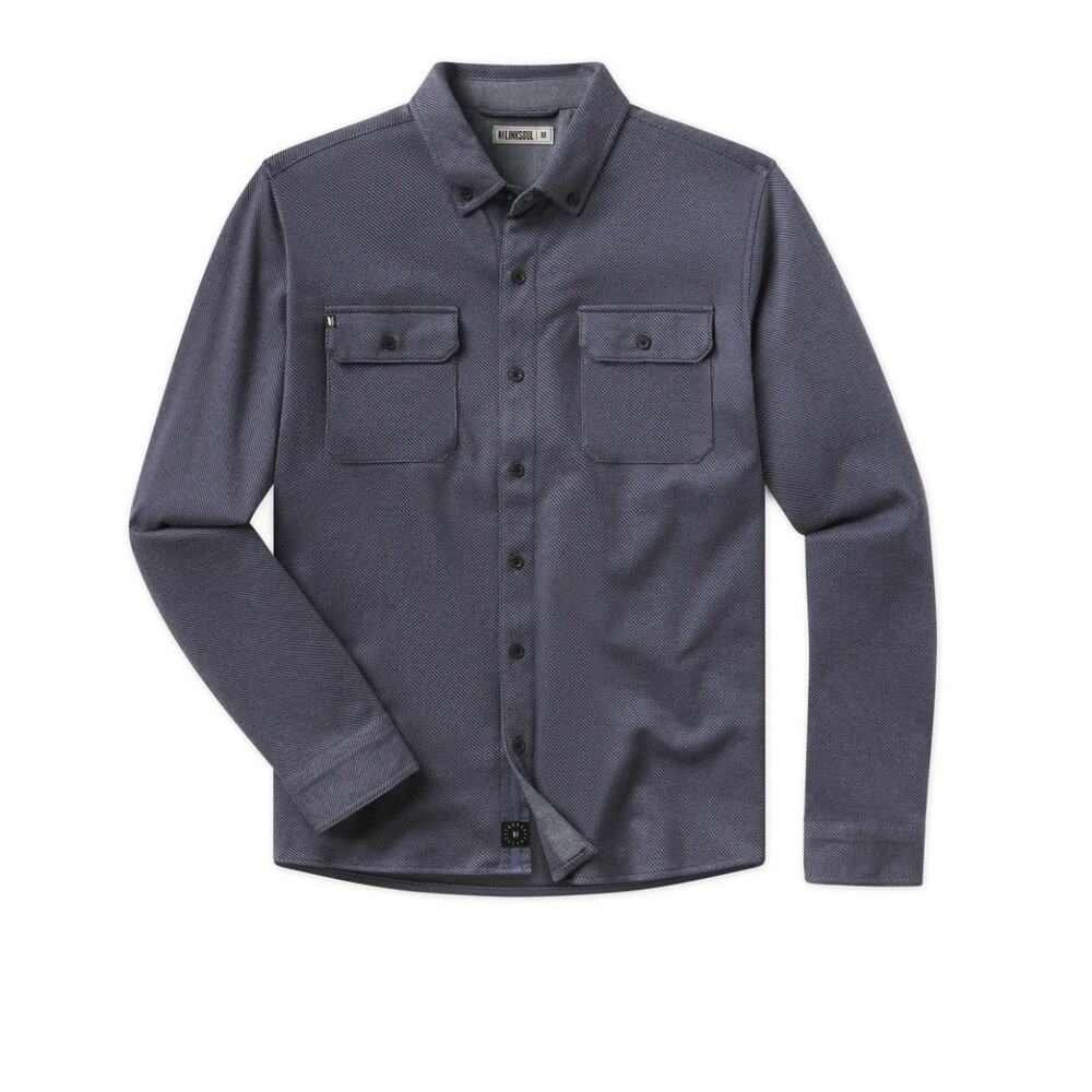 Linksoul golf full zip grey sweater shirt